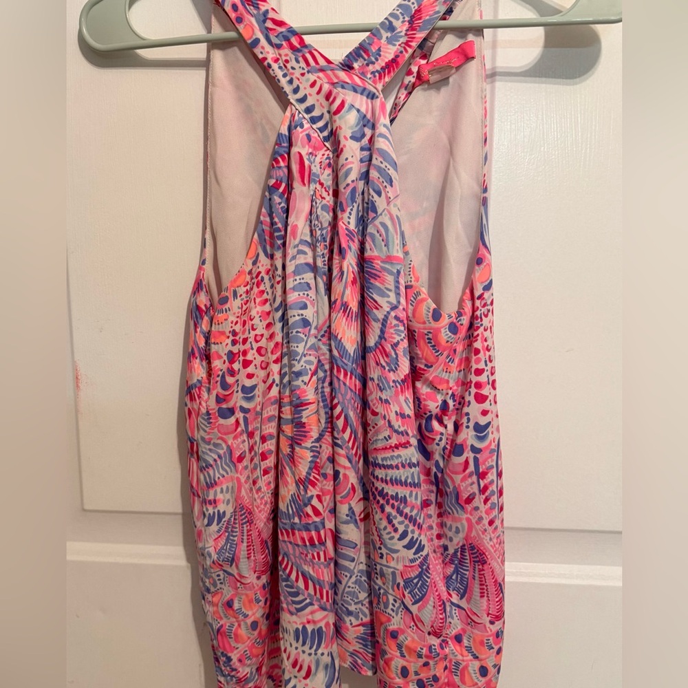 Lilly Pulitzer Pink and Blue Sleeveless Blouse